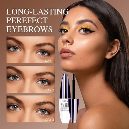 Peel Off Eyebrow Gel, Peel off Eye Brow Tinted Cream, Tinted Eye Brow, Grey Brown Tattoo Eyebrow Gel Easy Peel Off for Women, Waterproof & Sweatproof for All Skin Types(Brown)