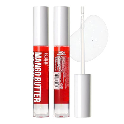 3 PACK Lip Oil Gloss, Hydrating Non-Sticky Lip Oil, 100% Natural Oil Clear Lip Gloss, Lightweight Lip Moisturizer (Rosegold & Rosehip & Mango Butter)