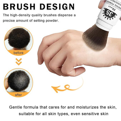 Mineral Sunscreen Powder SPF Powder for Face Lightweight Breathable Sunscreen Natural Matte Finish Setting Powder for All Skin Types-01 Translucent