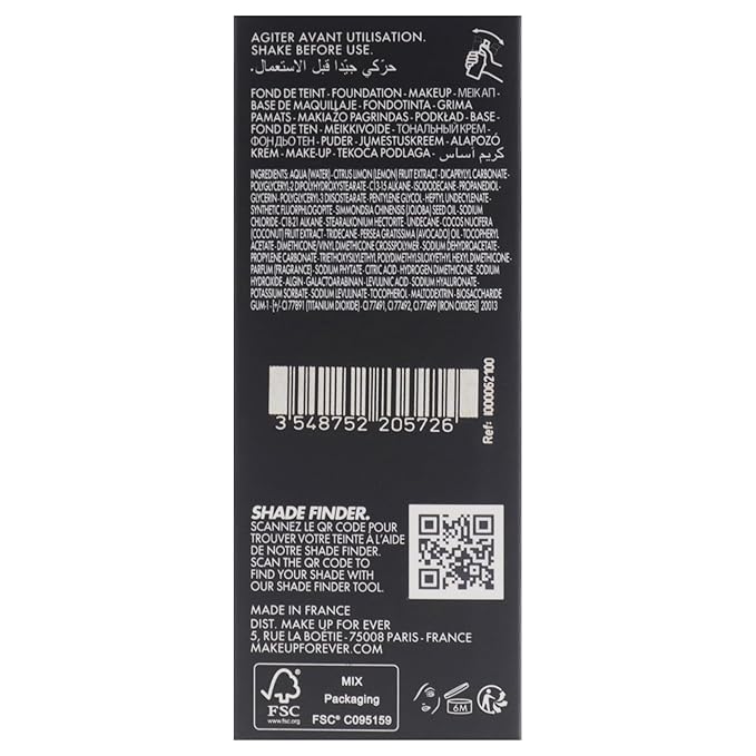 HD Skin Hydra Glow - 1R00 Cool Shell by Make Up For Ever for Women - 1 oz Foundation