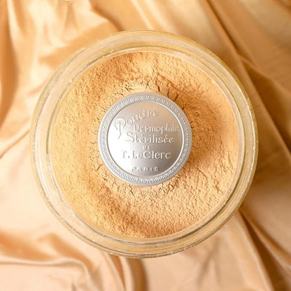 T. LeClerc Loose Facial Powder - Face Makeup Setting Powder Longwear, Blendable Mineral Minimizes Pores & Perfects Skin Tones Blurs Fine Lines Foundation, Concealer, Smoothes, Mattifies (Apricot)