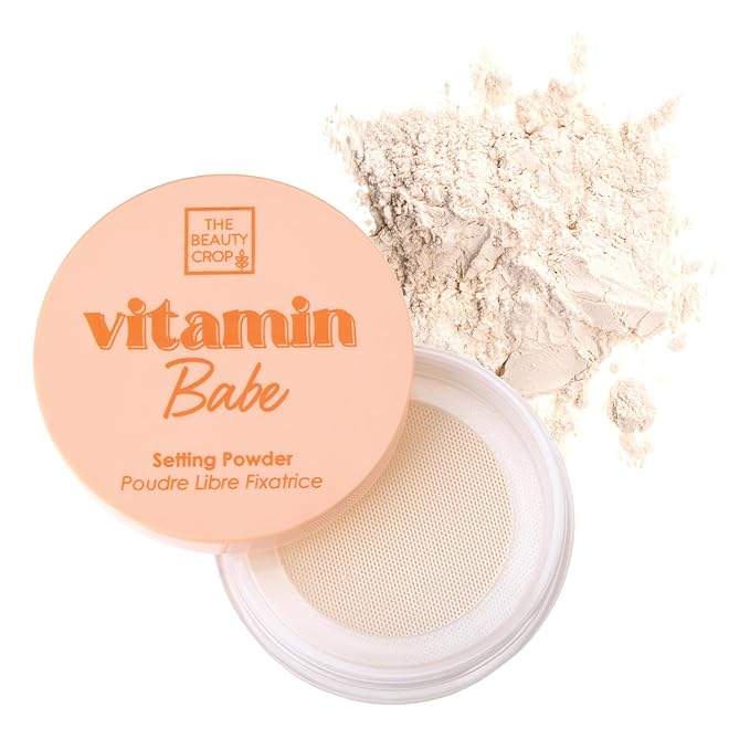 The Beauty Crop Vitamin Babe Setting Powder - Talc-Free Loose Powder for Flawless Finish - Transparent Shade - 0.35 oz