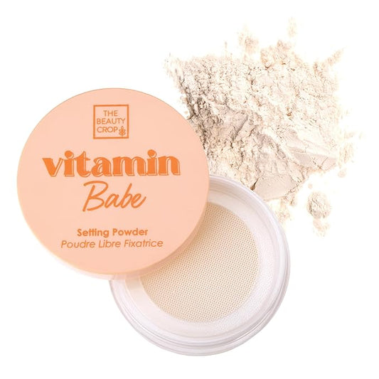 The Beauty Crop Vitamin Babe Setting Powder - Talc-Free Loose Powder for Flawless Finish - Transparent Shade - 0.35 oz