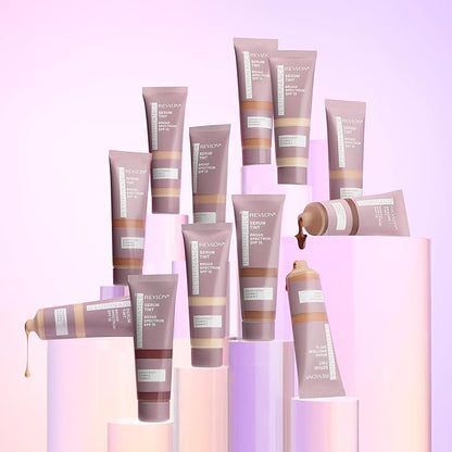 Revlon Illuminance Tinted Serum, Triple Hyaluronic Acid, Evens Out Skin Tone Over Time and Hydrates All Day, SPF 15, 605 Rich Mahogany, 0.94 fl oz.