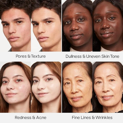 Saie Glowy Super Skin Tint Liquid Foundation - Hydrating Serum Foundation with Lightweight, Medium Coverage - Formulated with Hyaluronic Acid to Hydrate, Brighten and Plump - Shade 18 (1.01 oz)