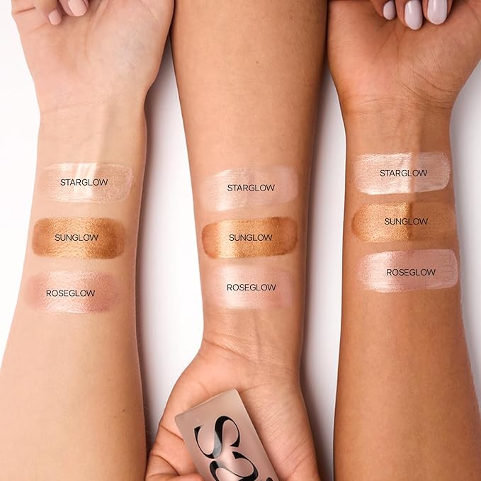 Saie Mini Glowy Super Gel Lightweight Illuminator - Luminizer + Makeup Primer for Glowing Skin - Enriched with Vitamin C + Hydrating Squalane Oil - Roseglow (0.5 oz)