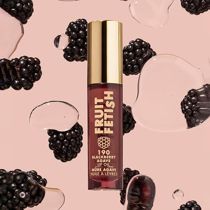 Milani Fruit Fetish Lip Oil with Vitamin E for Instant Hydration, Fruit Extract Infused Lip Treatment and Moisturizing Lip Gloss - Blackberry Agave
