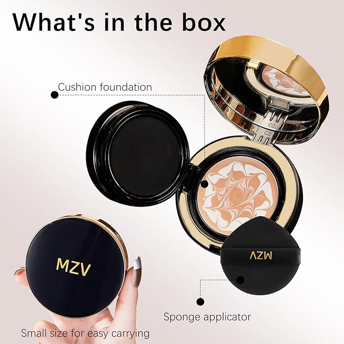 Cushion Foundation Dewy Finish, Natural Coverage,Pack of 1,Glass Skin, Long-Lasting, Lightweight, Buildable Coverage(13#Cool, 0.49ounce)