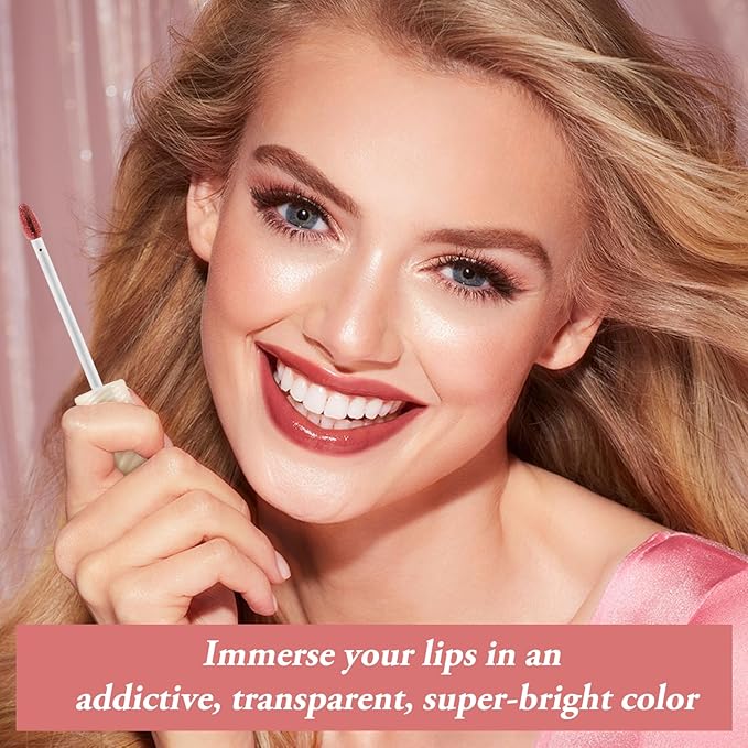 Glitter Lip Gloss, Clear Lip Glow Gloss, Hydrating And Moisturizing, Lip Gloss For Women With High Shiny Finish