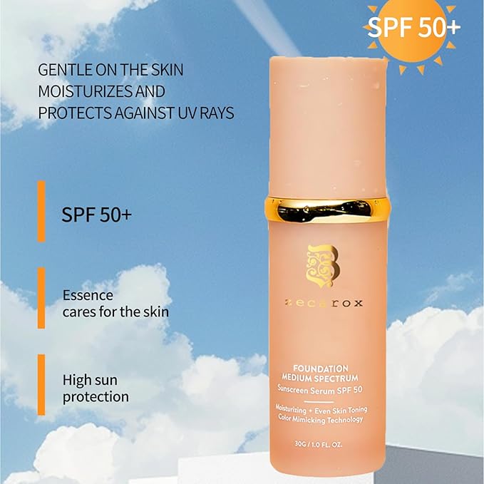 4 in 1 Foundation Liquid,4 in 1 Cosmetics Foundation Liquid with SPF 50,Medium Coverage,Longwearing & Waterproof, Hydrating Color Changing Spectrum Achieve Flawless Skin (1PCS)