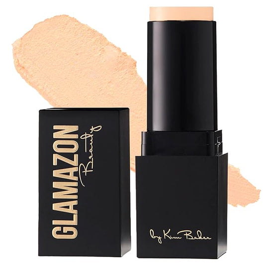 Glamazon Second to None Foundation Stick, Tabagian Beige, Light-to-Full Coverage, Weightless Makeup With a Glowy Natural Finish