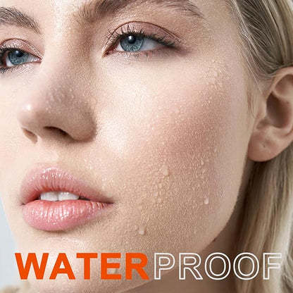 2pcs Matte Liquid Foundation,Full Coverage,Flawless Makeup, Minimizes Pores,Lightweight, 24Hr Long Wear,Waterproof,Oil-Control,Sweat-Proof