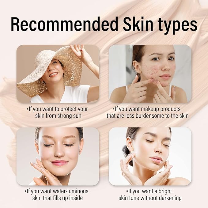 TROIAREUKE Seoul "Bridal" Cushion Foundation(#22, Yellow Beige), Korean Cushion Foundation, K-Beauty, Hydrating, Long-lasting, Lightweight, Natural Finish, Anti-Aging, Moisture, Whitening, SPF 50+