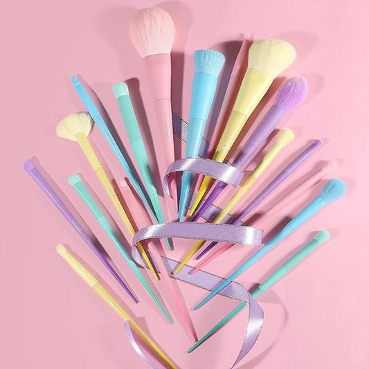 Docolor 17Pcs Colorful Makeup Brushes Set + 48Colors BOOM Eeyshadow Palette, Ultra Pigmented Matte Shimmer Metallic Natural Blendable Cream Powder Long Lasting Waterproof Make Up Eye Shadow Palettes