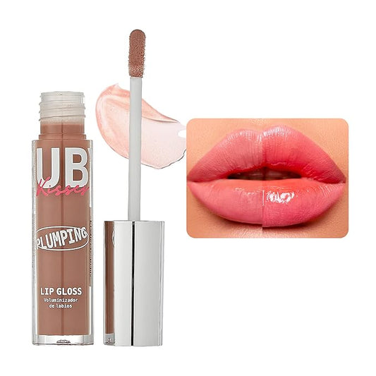 Ruby Kisses Plumping Lip Gloss – Hydrating, Voluminous, High-Shine, Cruelty-Free Lip Plumper, Smoothing, Instinct Lip Maximizer, 4 Colors, 0.15 FL oz. (Nude)