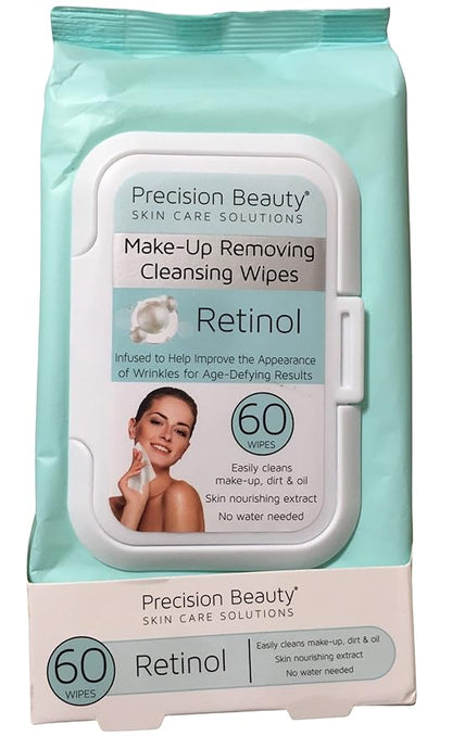 Precision Beauty Make-Up Removing Wipes Retinol 60 Count