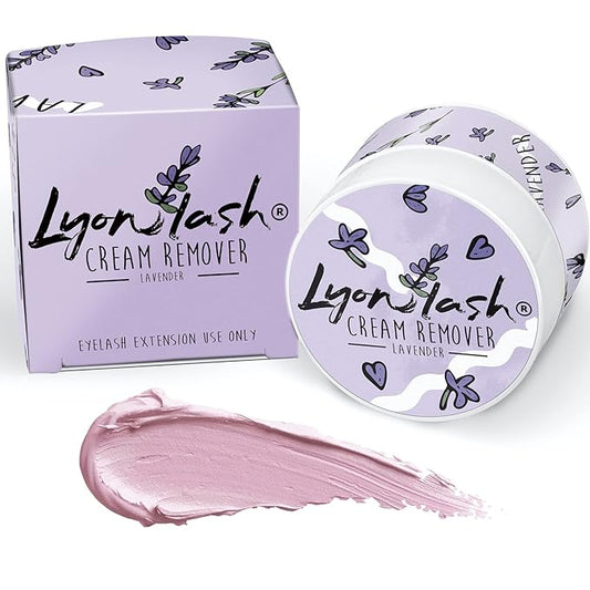 Lyon Lash Pro Gentle Eyelash Extension Cream Remover 15g 0.51fl. oz | Removes Lash Extension Glue Effectively| Low Irritation for Sensitive Skin | Essential Lash Extensions Supplies (Lavender)