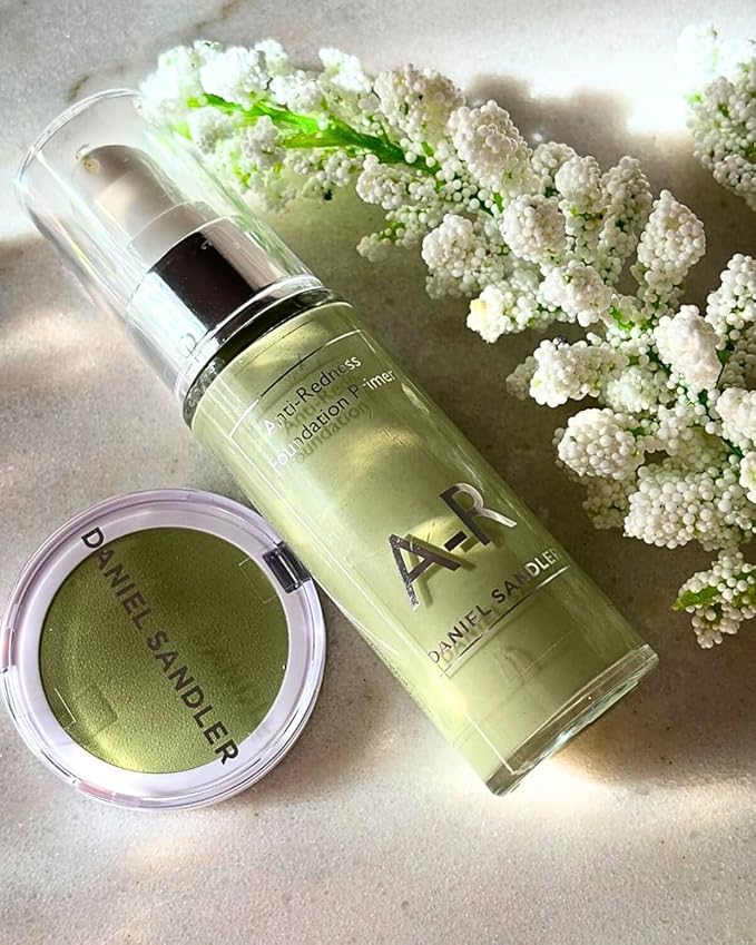 ANTI REDNESS FOUNDATION Makeup Primer for Face, Neck & Chest - 35ml. Beauty Primer Makeup Colour Corrector for Red Skin, Acne Patches & More. Rosacea Foundation Green Colour Corrector