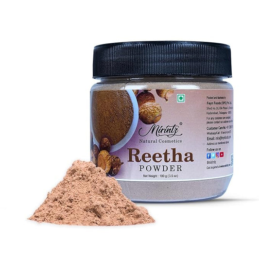 100% Natural Reetha Powder | (100 gms) Pure Aritha Powder for Hair care | Herbal (Sapindus Trifoliatus) Reetha Powder for Hair | Ayurveda Hair Pack for Hair Growth | Ritha Powder DIY Hair Mask