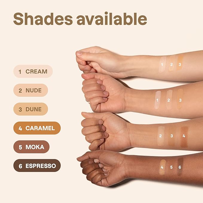 ATTITUDE Oceanly Light Coverage Foundation Stick, Titanium Dioxide-Free, EWG Verified, Plastic-Free, Vegan & Cruelty-free Makeup, Espresso, 0.42 Ounces