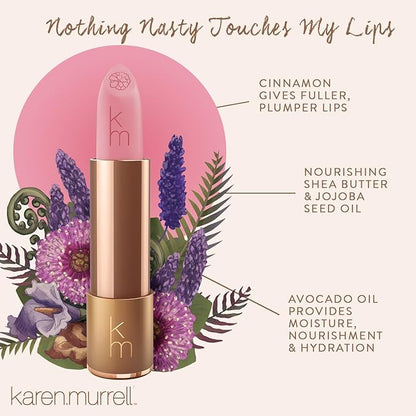 Karen Murrell - Natural Lip Stick - Lipstick 16 Lavender Laughter - Violet Lipstick - Matte Finish, 100% Natural Ingredients, Moisturizes & Hydrates Lips - Paraben & Cruelty Free