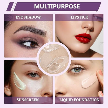 Professional Makeup Mixing Palette Butterfly Foundation Palette, Acrylic Palette Art Nail Palette Pigment Transparent Makeup Palette with Spatula Makeup Nail Art Palette (Clear 1 Pack)