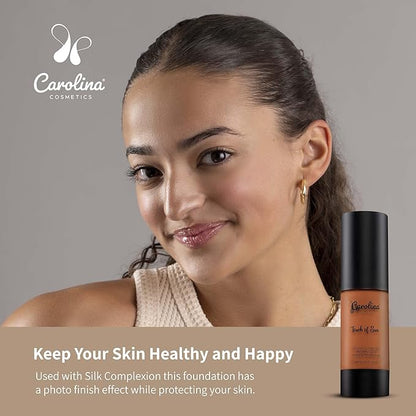 Plant-Based Foundation in Touch of Sun Shade - Hydrating, Pore-Minimizing & Buildable Coverage - Vegan, Non-GMO, Gluten-Free, Paraben-Free - Sun Protection - 1Fl Oz