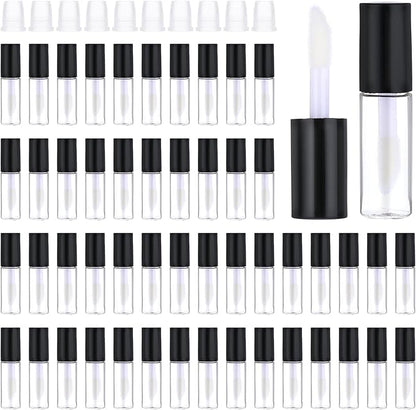 Mini Lip Gloss Tubes, 100 Pcs Refillable Lip Balm Bottle Transparent Empty Containers Travel Personal Cosmetic Inserts Cosmetic Tools Mini Lipstick Containers for Women DIY Makeup