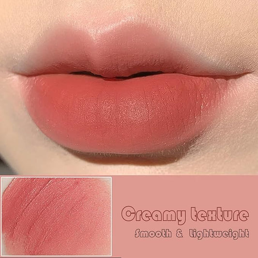 6pcs Pink Bear Matte Lip Gloss, Cute Bear Liquid Lipstick Lip Stain Long Lasting Waterproof Smooth Lip Gloss Lip Glaze Mud Texture Lightweight High Pigment Color Makeup