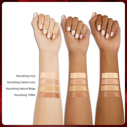 FV Dewy Foundation, Hydrating Formula & Medium Coverage, Waterproof, Long Lasting, Lightweight Liquid Foundation, Ideal For Dry/Combination Skin, 30g, Nourishing Classic Ivory
