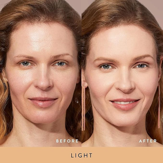 LAURA GELLER NEW YORK Baked Starter Kit - Full Coverage: Double Take Powder Foundation, Light and Best of the Best Face Palette and Retractable Angled Kabuki Brush