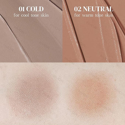 KYDA Cool Toned Contour Stick, Natural Matte Cream Contour, Lightweight Non-Clumping Face Shaping Makeup, Blendable Smooth Matte Bronzer Stick, Buildable Coverage, Portable Travel Size, 01 COLD
