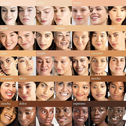 Ere Perez - Natural Oat Milk Liquid Foundation | Breathable, Buildable, Med-Full Coverage, Dewy | Peach Extract, Vit. E | Vegan, Cruelty-Free, Clean Beauty (Mocha | gold-dark neutral, 1fl oz | 30ml)