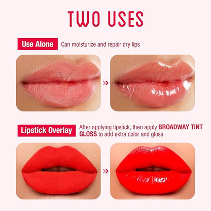 Ruby Kisses Broadway Vita-Lip Tinted & Clear Lip Gloss Set (11 Pack) Ultra-Hydrating & Soothing Formula with Vitamins, High-Shine Non-Sticky Lip Balm with Rosehip+Coconut Oil, Pink & Brown Shades