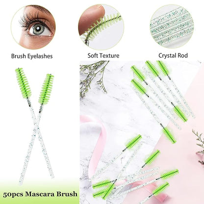 Lash Extension Cleanser, Lash Shampoo Cleaning Kits with Lash Fan, 60ml Lash Shampoo,Cleaning Brush and Wash Bottle for Lash Bath(Green)