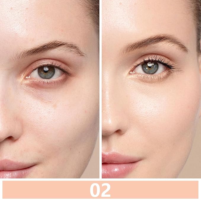 Concealer Cream Palette Correct Conceal Flawless Foundation Makeup Medium to Full Coverage, 02