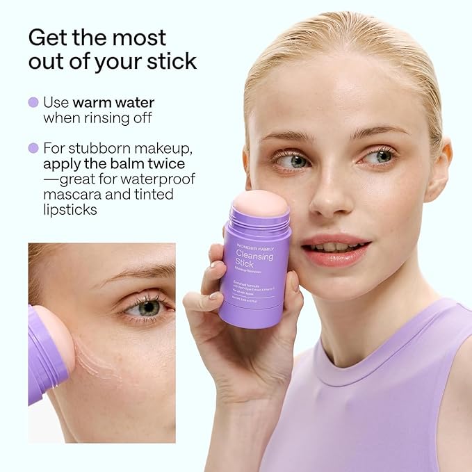 Cleansing Gel Makeup Remover Stick - Melt Cosmetics with Travel Size Facial Cleanser for Sensitive Skin - Cleansing Balm - Clean Makeup Travel Face Cleanser Balm - Paraben, Sulfate Free
