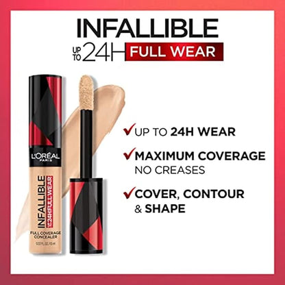 L’Oréal Paris Makeup Infallible Full Wear Waterproof Matte Concealer, Toffee (Pack of 2)