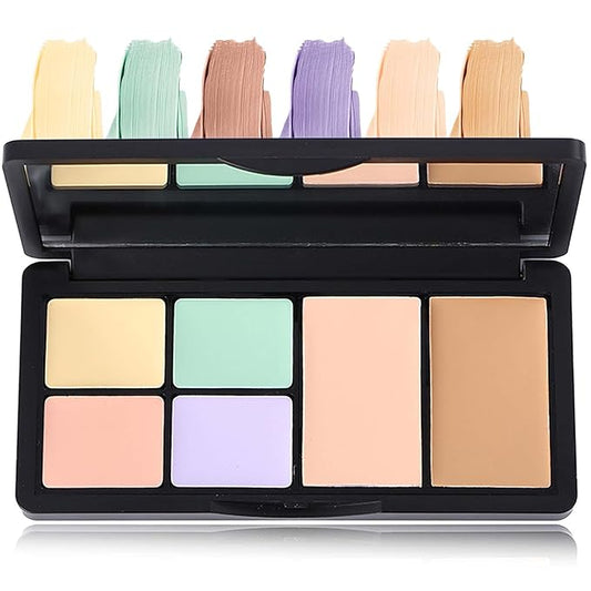 Color Correcting Concealer Palette - Long Lasting Makeup Cream Contour Palette for Dark Circles & Blemish (#01)