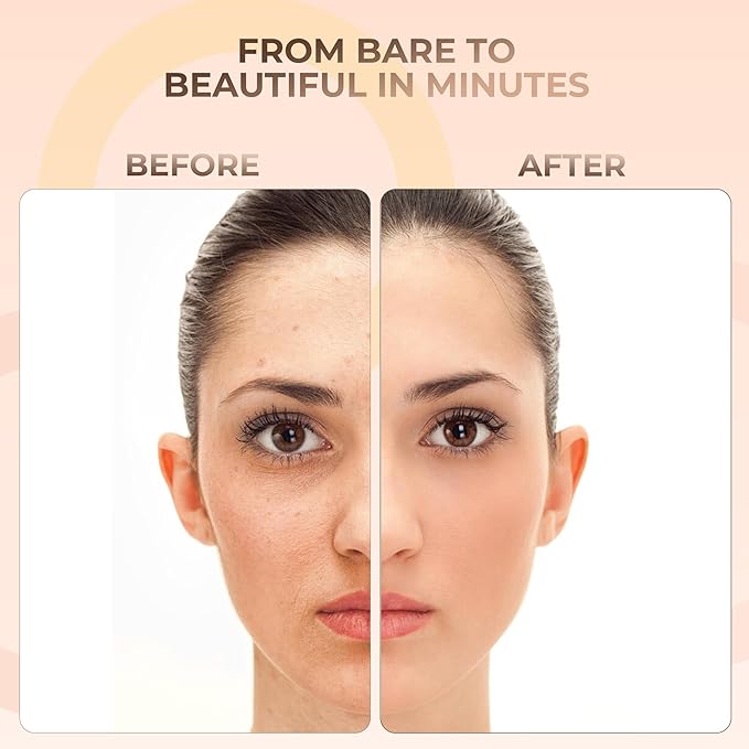 Warm Shade Foundation (30g Full Size Sifter Jar) Matte Mineral Makeup Loose Powder Bare Face Full Coverage Long Lasting All Natural Noncomedogenic for All Skin Types Airbrushed Finish SPF 31