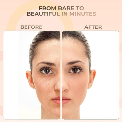 (Warm) (Most Popular Neutral Shade) (5gm Jar) FOUNDATION Mineral Makeup with SPF 18+, Full Coverage Matte Loose Powder, Bare Face Cosmetics