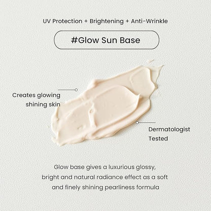 HEIMISH Artless Glow Base, Multipurpose Makeup Base, Primer, Highlighter, Tone Up Sunscreen for face, Lightweight, Non-greasy, Hydrating, Natural Finish with SPF 50+ PA++++, 1.35fl.oz/40ml