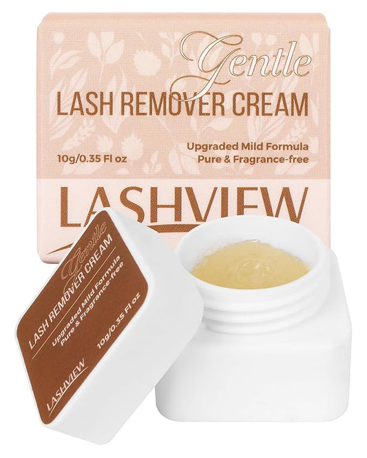 LASHVIEW Eyelash Extension Remover Cream, Gentle Eyelash Glue Remover Low Irritation for Sensitive Skin Gel Texture 10g