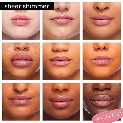 Pure Cosmetics Pure Illumination Lip Gloss - LED-lit Applicator w/Side Mirror - Non-Sticky, Moisturizing & Hydrating Lip Glosses - Soothes & Protects Dry Chapped Lips (Pouty Pink)