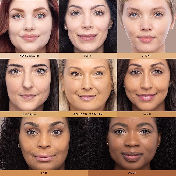 LAURA GELLER NEW YORK The Classic Matte Look - Liquid (3 Piece) Double Take Liquid Foundation Porcelain, Retractable Kabuki Brush, Baked Blush-n-Brighten Pink Buttercream