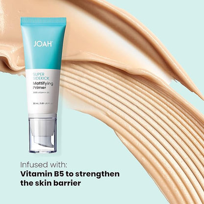 JOAH Beauty Super Sidekick Mattifying Makeup Primer, Pore Minimizing Matte Finish, Hydrating and Long Lasting Korean Face Primer for Oil Control, Helps Smooth, Blur Skin, For All Skin Types, 1.01 Oz