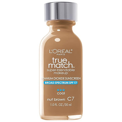 L'Oréal Paris True Match Super-Blendable Makeup, Nut Brown, 1 fl. oz.
