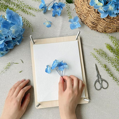 20 Sheets A4 Size Blotting Paper for Flower Press, Large Blotter Paper for Flower Press, Herbarium Paper Craft, Flower Press Paper, Working with Flower Pressing Kit for Adults (20), 20 white