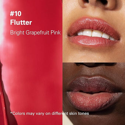 Melixir Vegan Lip Butter #10 Flutter(Tinted) (+11 more colors), Bee Free, Petrolatum Free, Deep Nourishing Plant-Based Vegan Chapstick, Lip Balm for Dry, Cracked and Chapped Lips
