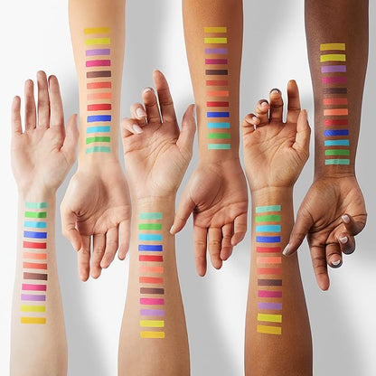 Docolor 16Pcs Colorful Eye Makeup Brushes Set + 54 Colors Gemstone Eeyshadow Palette Pigmented Matte Shimmer Metallic Blendable Soft Cream Powder Makeup Eye Shadow Palettes